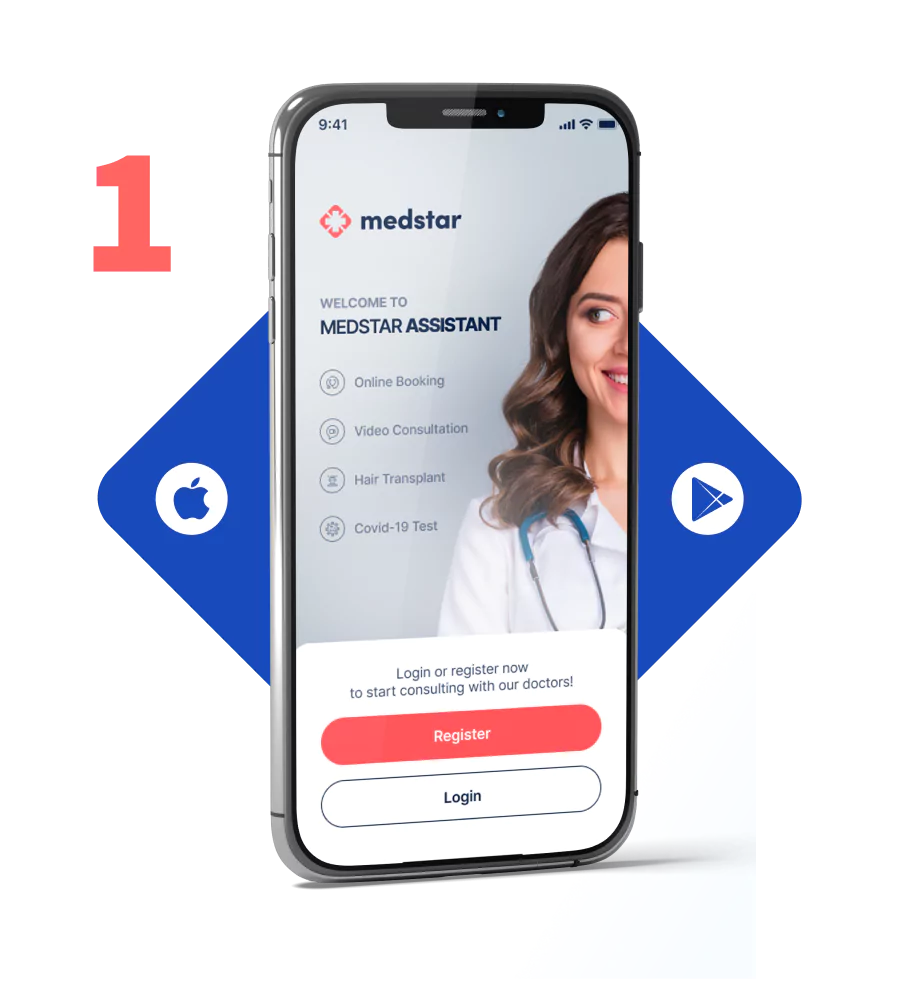 Download Medstar app and register